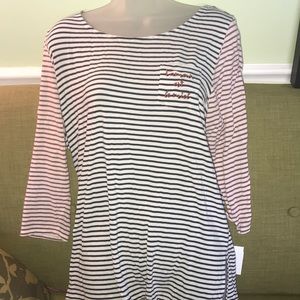 Oversized striped shirt